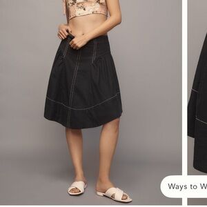 Anthropologie Black A-Line Skirt